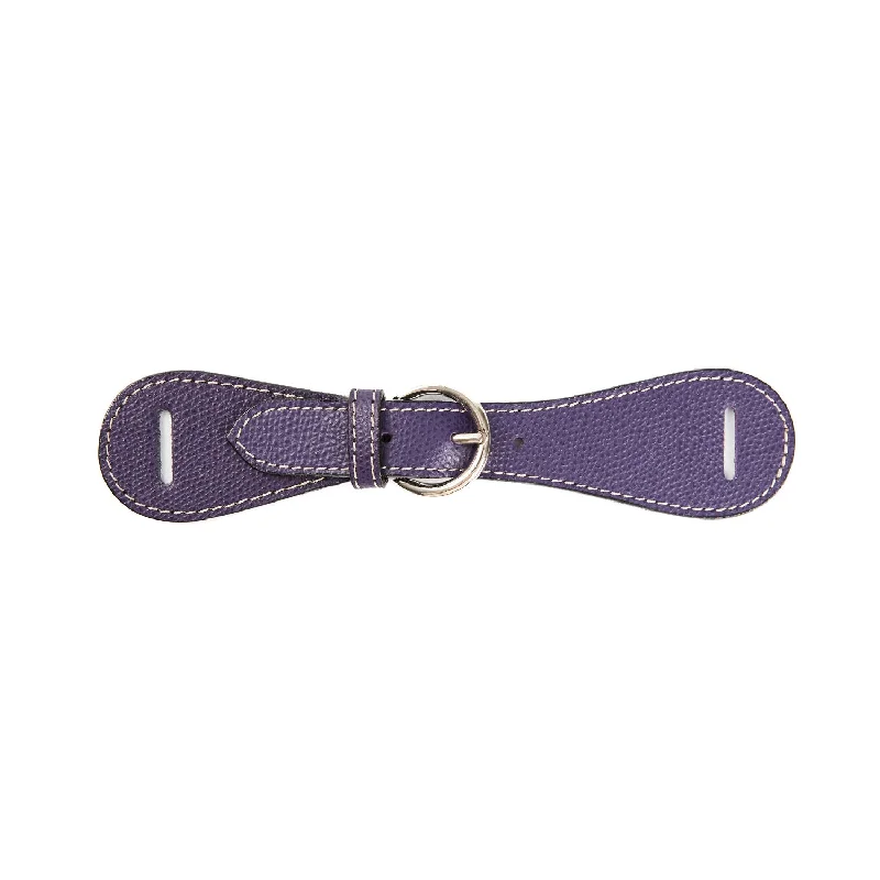 VIOLET LEATHER SCARF-BUCKLE