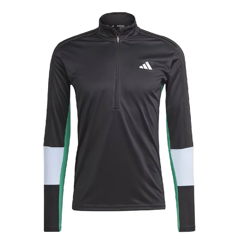 adidas - Men's Training Colourblock 1/4 Zip Long Sleeve T-Shirt (IN5081)