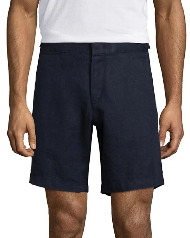 Norwich Linen Short in Navy