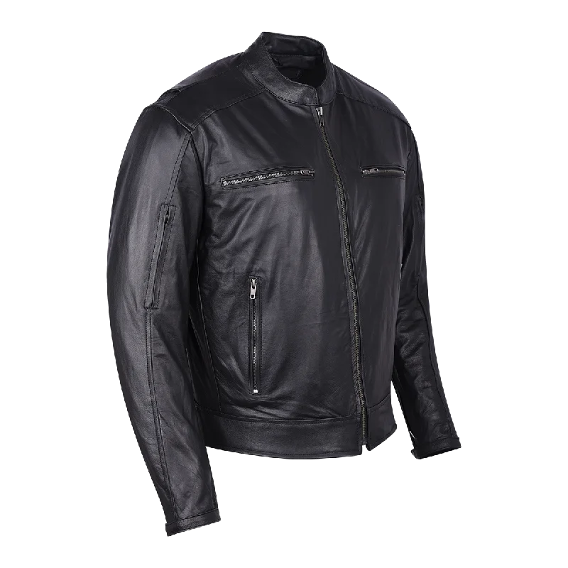 *Closeout* HMM543 High Mileage Premium Men's Black Leather Jacket