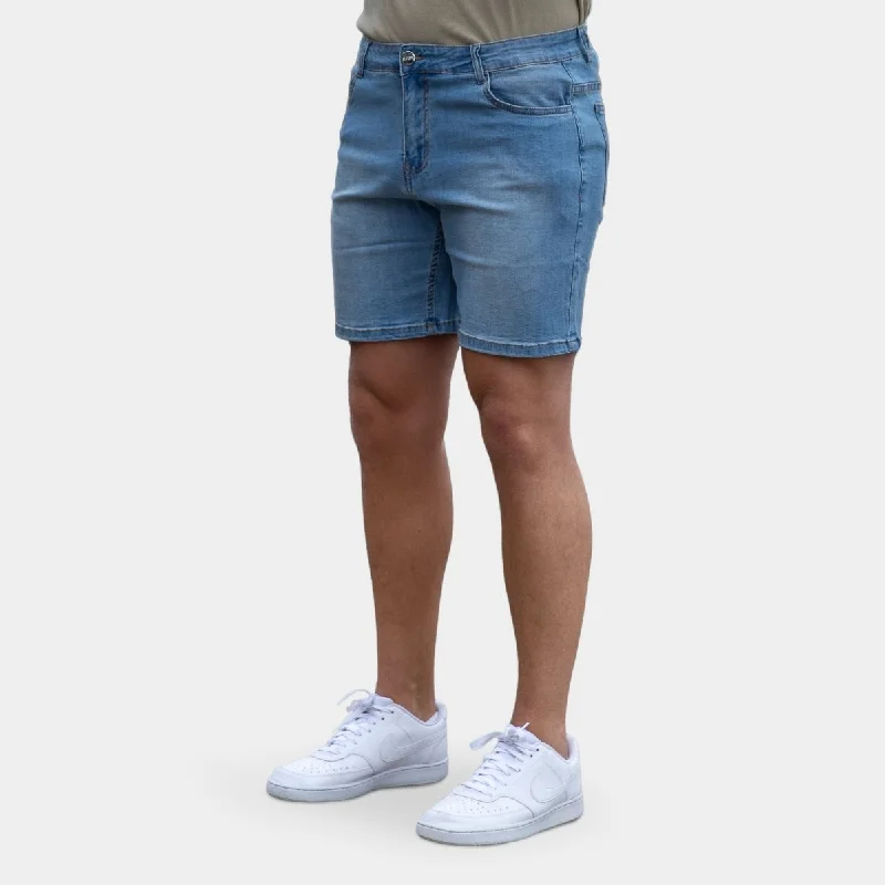 Ultra Stretch 7" Denim Shorts - Blue Wash