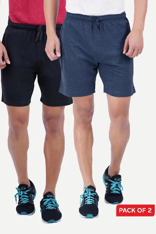 Shorts - Knitted Shorts For Mens Combo Pack Of 2 | Ariser