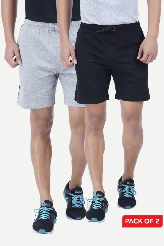 Shorts - Knitted Shorts For Mens Combo Pack Of 2 | Ariser