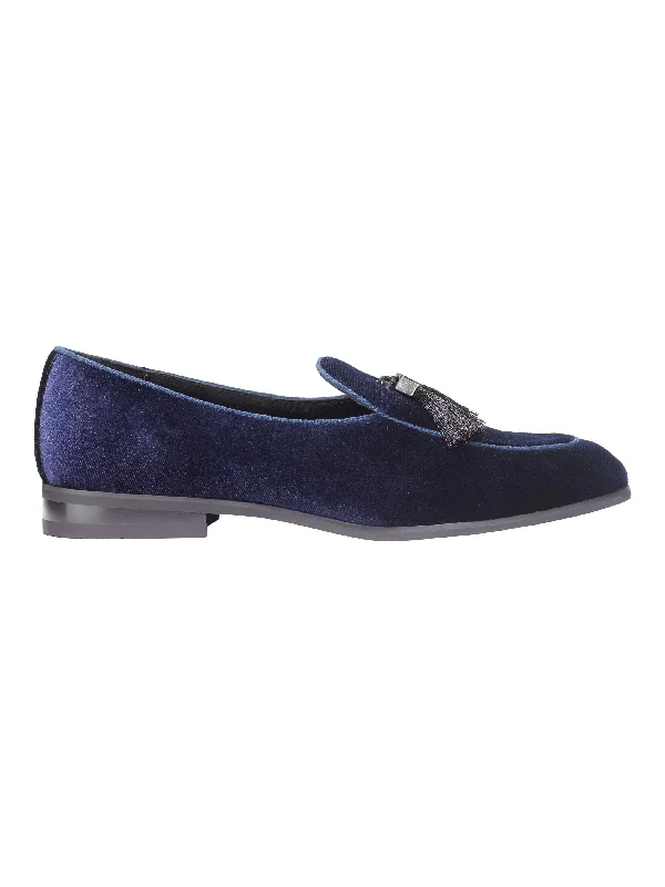 VELVET LOAFERS WITH TASSEL