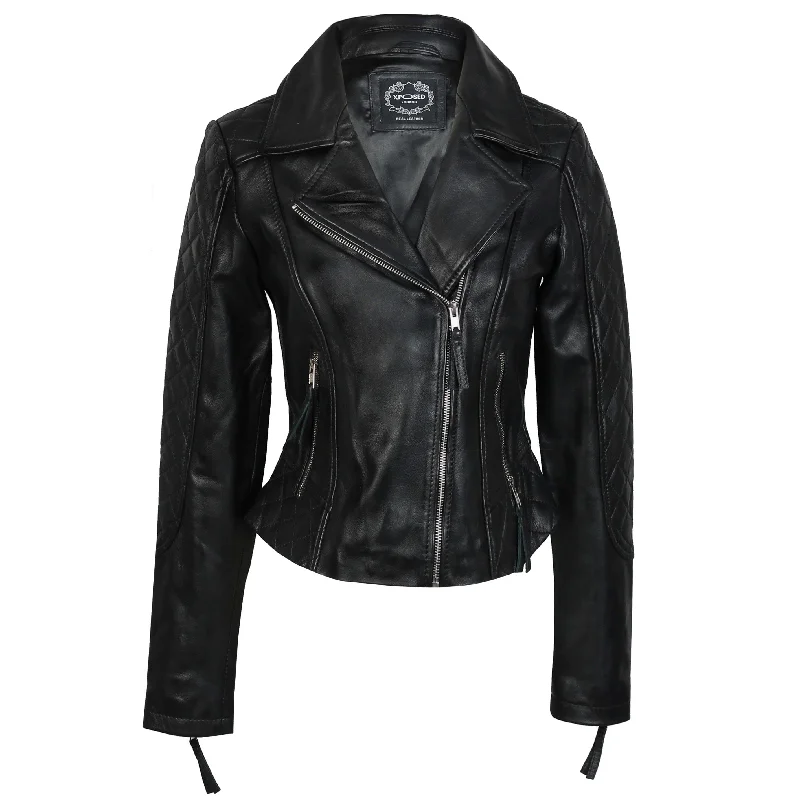 RETRO LEATHER JACKET IN BLACK