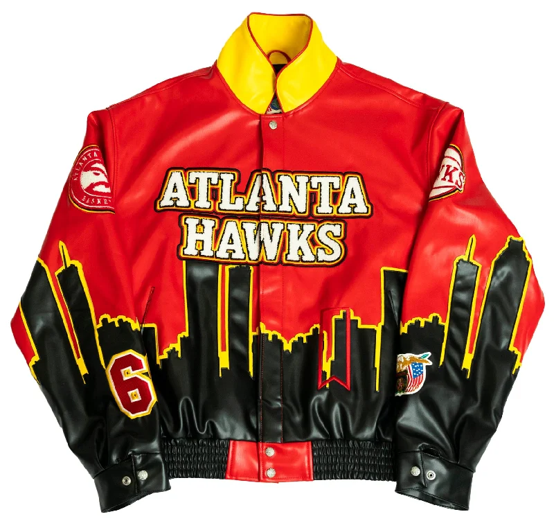 JEFF HAMILTON X ATL HAWKS VEGAN LEATHER JACKET