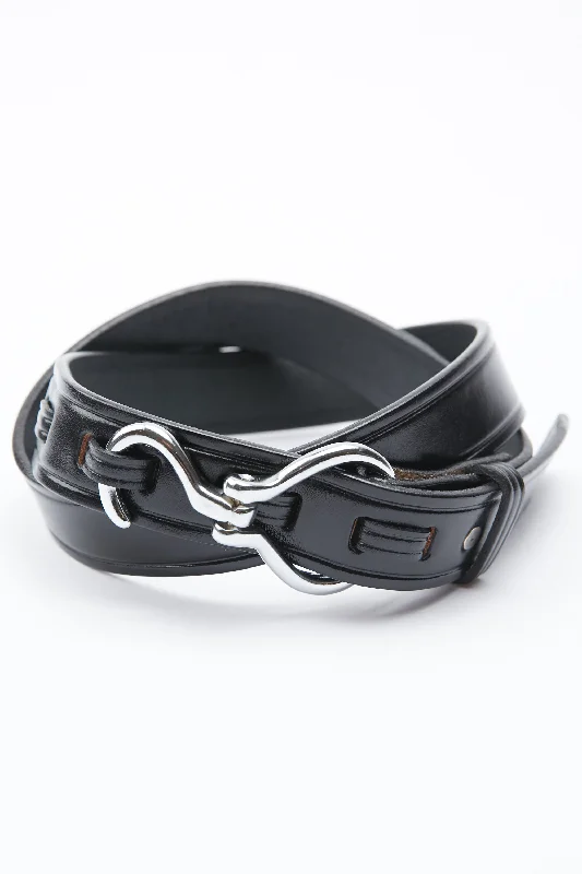 Tory Leather Hoof Pick Belt - Black/Nickel (2280)