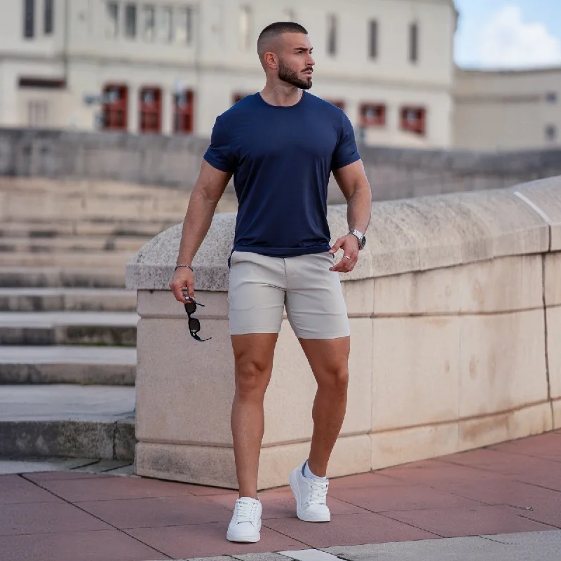 Ultra-Stretch 7" Chino Shorts - Cream