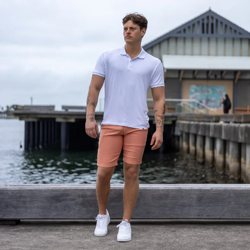 Ultra-Stretch 9” Chino Shorts - Coral