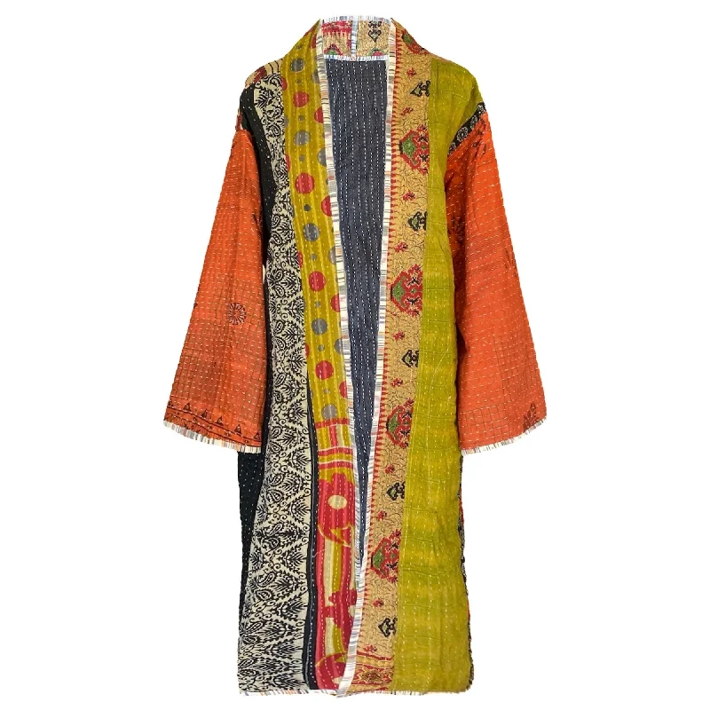 Rena Cotton Vintage Quilted Kantha Coat ONE OF KIND