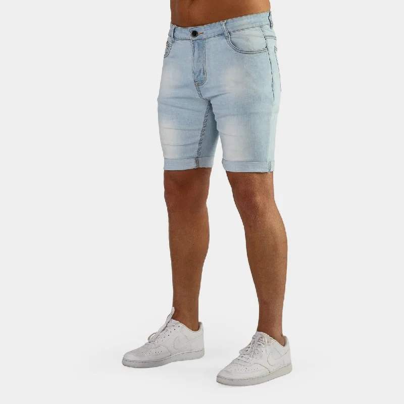 Ultra Stretch Denim Shorts - Vintage Blue