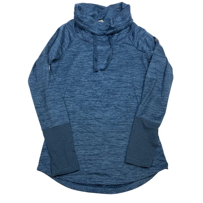 Athletic Top Long Sleeve Collar By Avalanche In Blue, Size: S