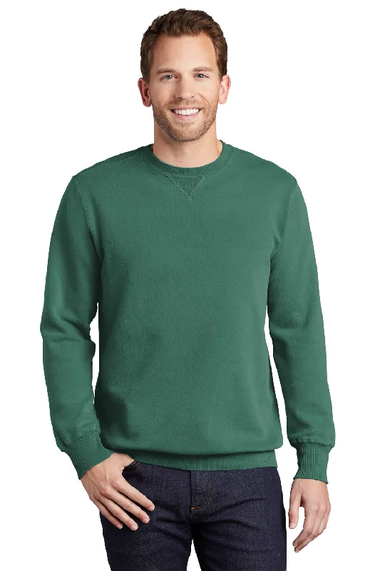 Port & Company Mens Beach Wash Fleece Crewneck Sweatshirt - Nordic Green