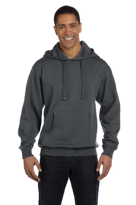 Econscious Mens Hooded Sweatshirt Hoodie w/ Pouch Pocket - Charcoal Grey