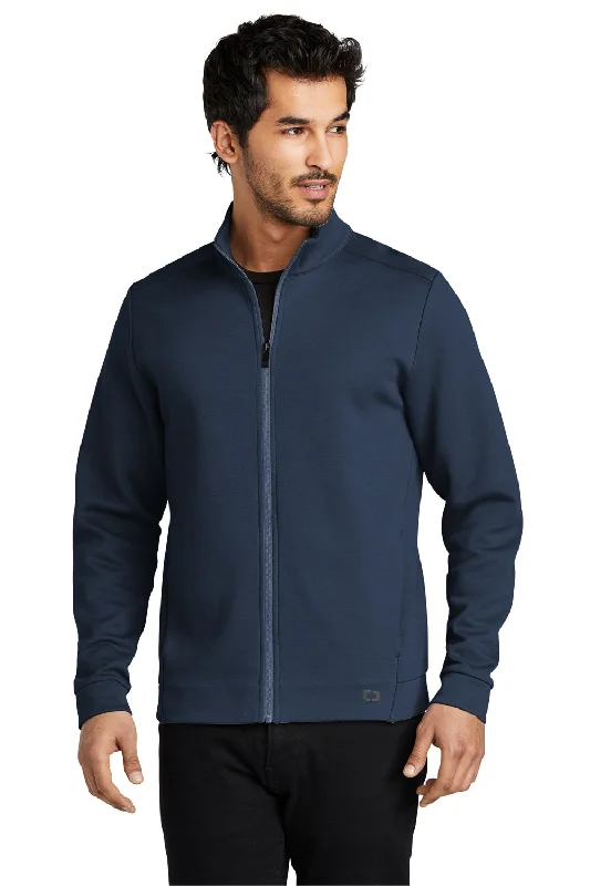 Ogio Mens Bolt Full Zip Sweatshirt w/ Pockets - Strike Blue