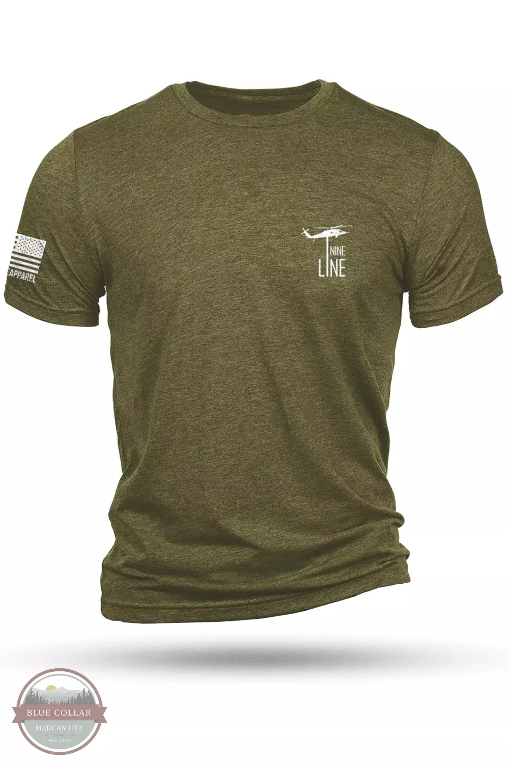 BASIC-TSTRI-OLIVETRIBLEND Core Drop Line Short Sleeve T-Shirt