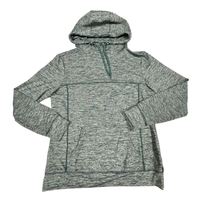 Athletic Top Long Sleeve Hoodie By CRANE In Green, Size: S