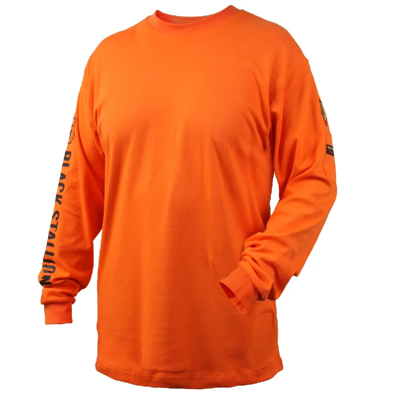 Black Stallion FR Orange Crew Neck T-Shirt TF2510-OR