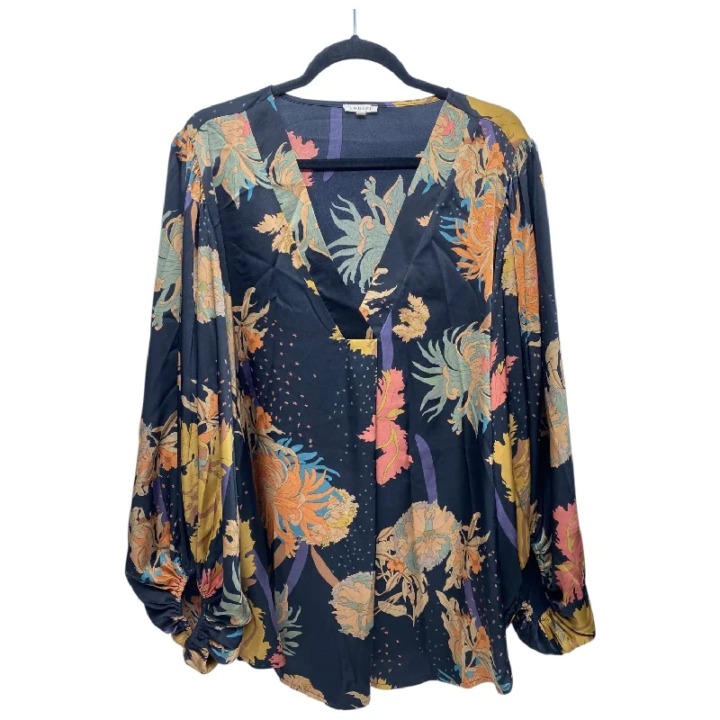 Top Long Sleeve By Jodifl In Floral Print, Size: 2x