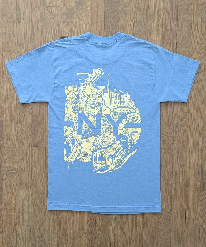 Dave's New York x Henbo Henning Collab Short Sleeve T-shirt - Carolina Blue