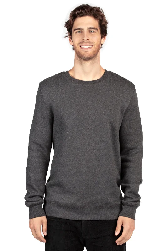 Threadfast Apparel Mens Ultimate Fleece Crewneck Sweatshirt - Heather Charcoal Grey