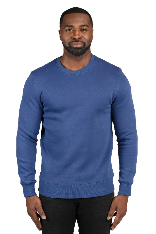 Threadfast Apparel Mens Ultimate Fleece Crewneck Sweatshirt - Navy Blue