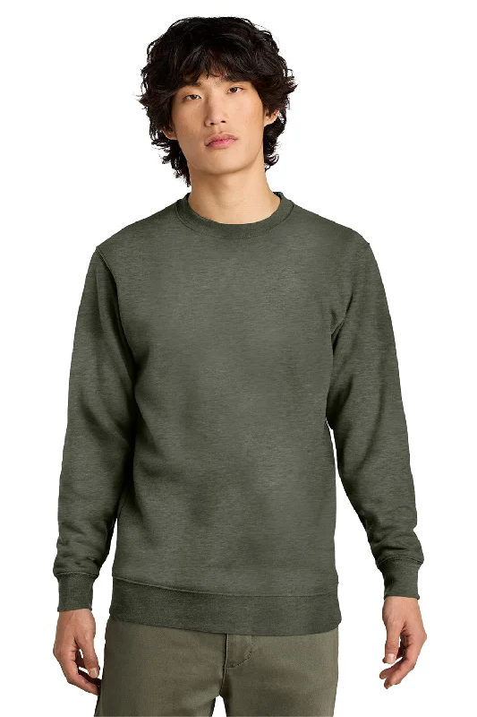 District Mens Very Important Fleece Crewneck Sweatshirt - Heather Olive Green