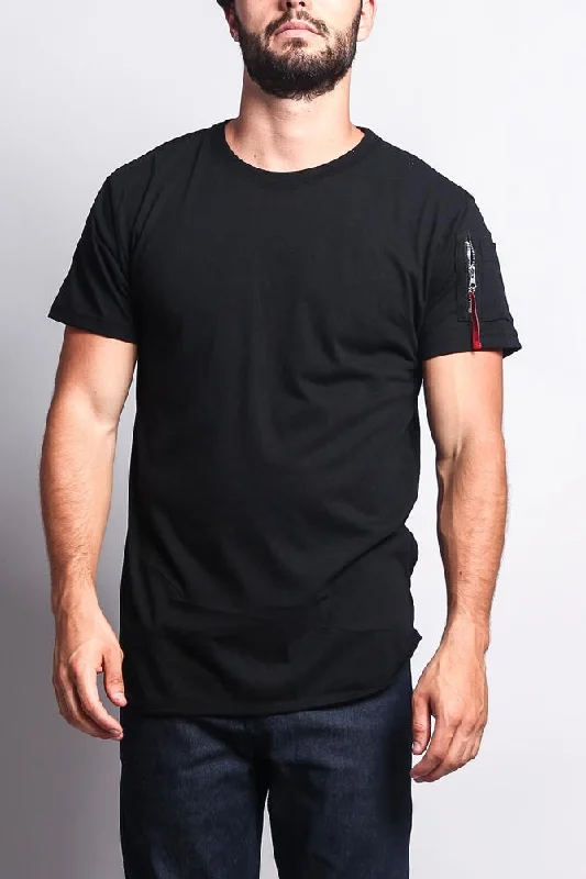 Flight MA-1 Long Length Curved Hem T-Shirt