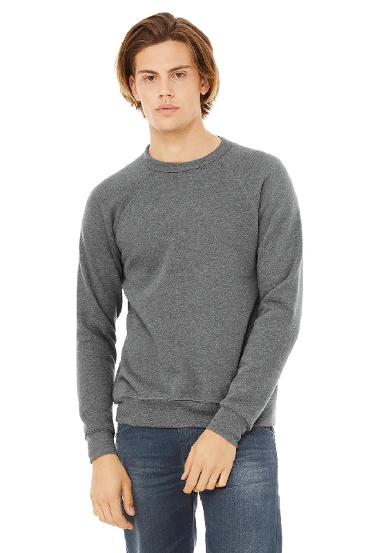 Bella + Canvas Mens Sponge Fleece Crewneck Sweatshirt - Heather Deep Grey