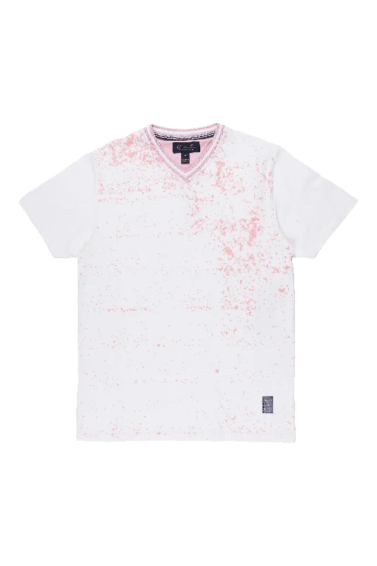 John | Men's Short Sleeve Graphic Print V-Neck