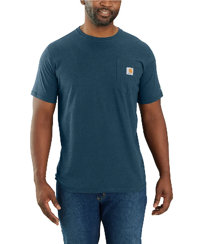 Carhartt Men's Force Short-Sleeve Pocket T-Shirt - Scout Blue Heather