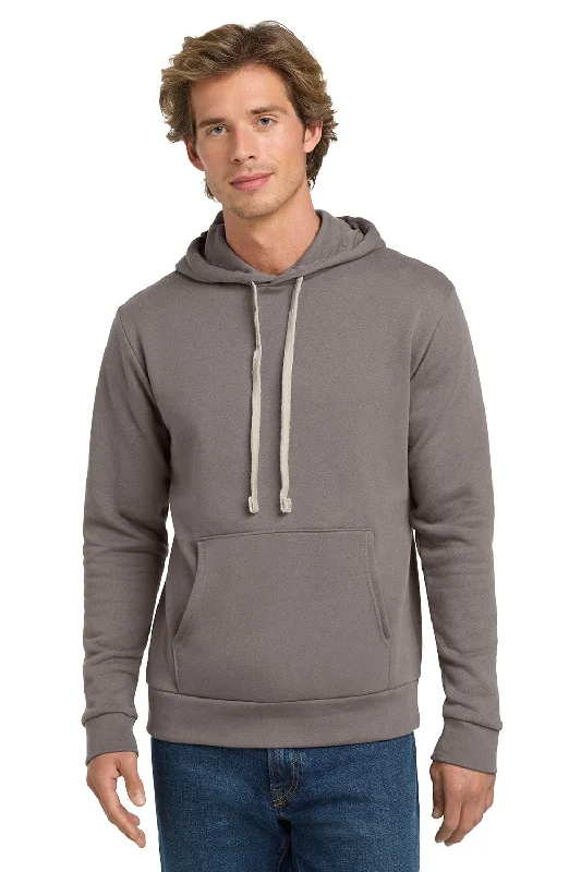 Next Level Mens Fleece Hooded Sweatshirt Hoodie w/ Pouch Pocket - Shitake Grey