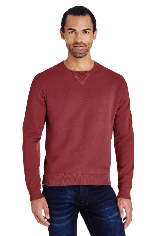 ComfortWash By Hanes Mens Crewneck Sweatshirt - Cayenne Red