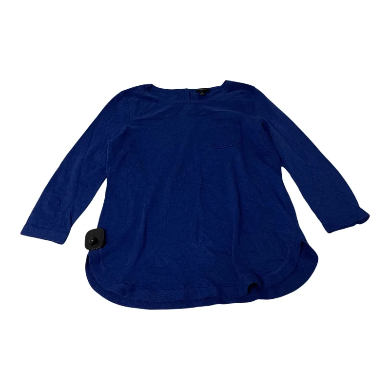 Top 3/4 Sleeve Basic By Talbots In Blue, Size: Xs