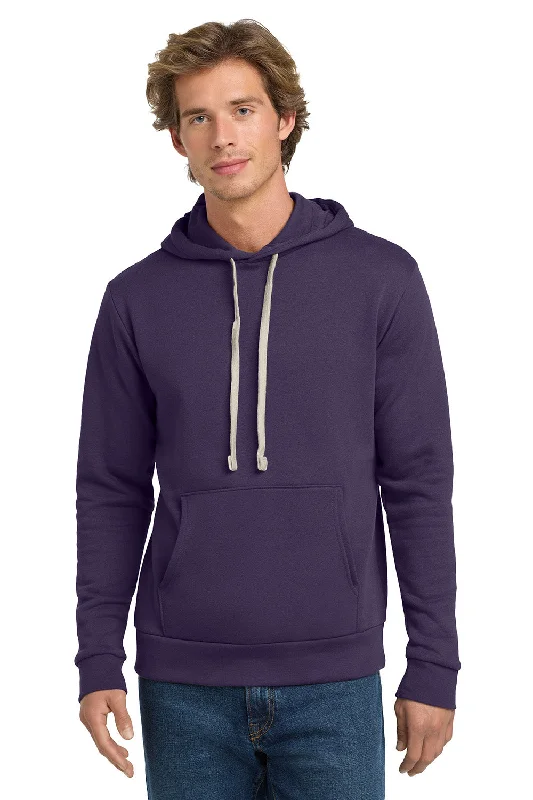 Next Level Mens Fleece Hooded Sweatshirt Hoodie w/ Pouch Pocket - Galaxy Purple