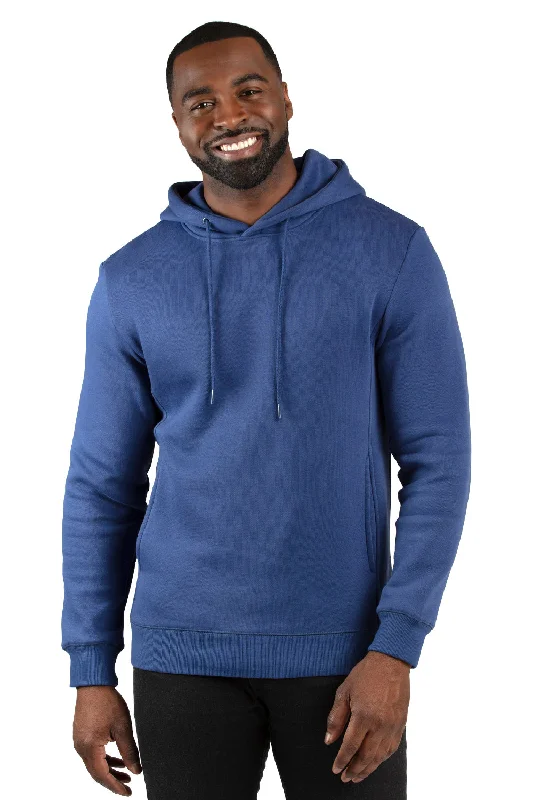 Threadfast Apparel Mens Ultimate Fleece Hooded Sweatshirt Hoodie w/ Pockets - Navy Blue