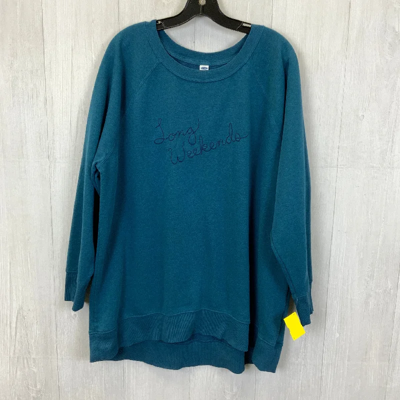 Top Long Sleeve By Old Navy In Blue, Size: Xl