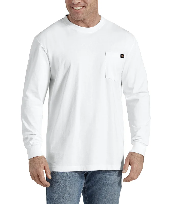 Dickies Heavyweight Long Sleeve Pocket T-shirt - White