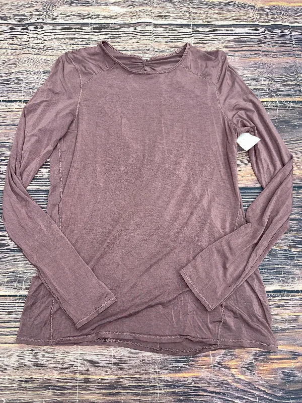 Athletic Top Long Sleeve Crewneck By Lululemon In Purple, Size: S