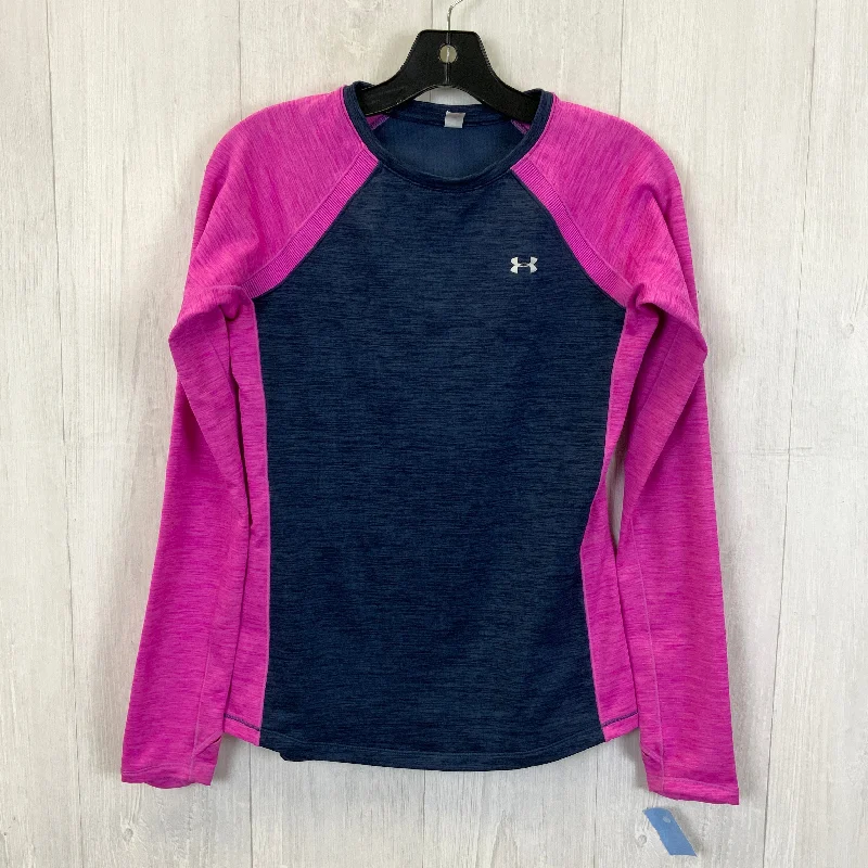 Athletic Top Long Sleeve Crewneck By Under Armour In Blue & Purple, Size: S