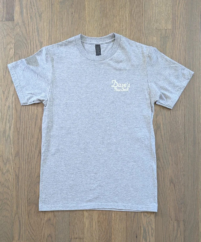 Dave’s New York Vintage Logo Short Sleeve T-shirt - Heather Grey