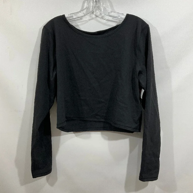 Athletic Top Long Sleeve Crewneck By Lululemon In Black, Size: 18