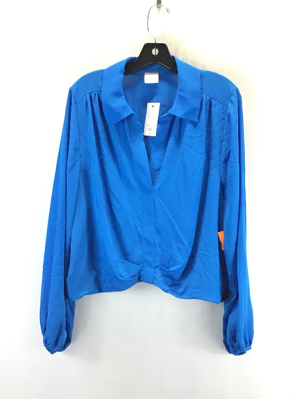 Top Long Sleeve Basic By Clothes Mentor In Blue, Size: Xl