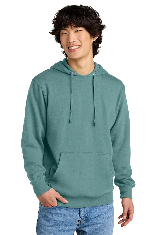 District Mens Very Important Fleece Hooded Sweatshirt Hoodie w/ Pouch Pocket - Eucalyptus Blue