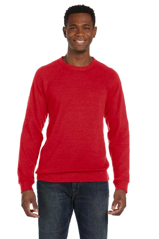 Bella + Canvas Mens Sponge Fleece Crewneck Sweatshirt - Red