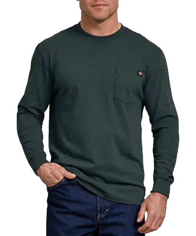 Dickies Heavyweight Long Sleeve Pocket T-shirt - Hunter Green