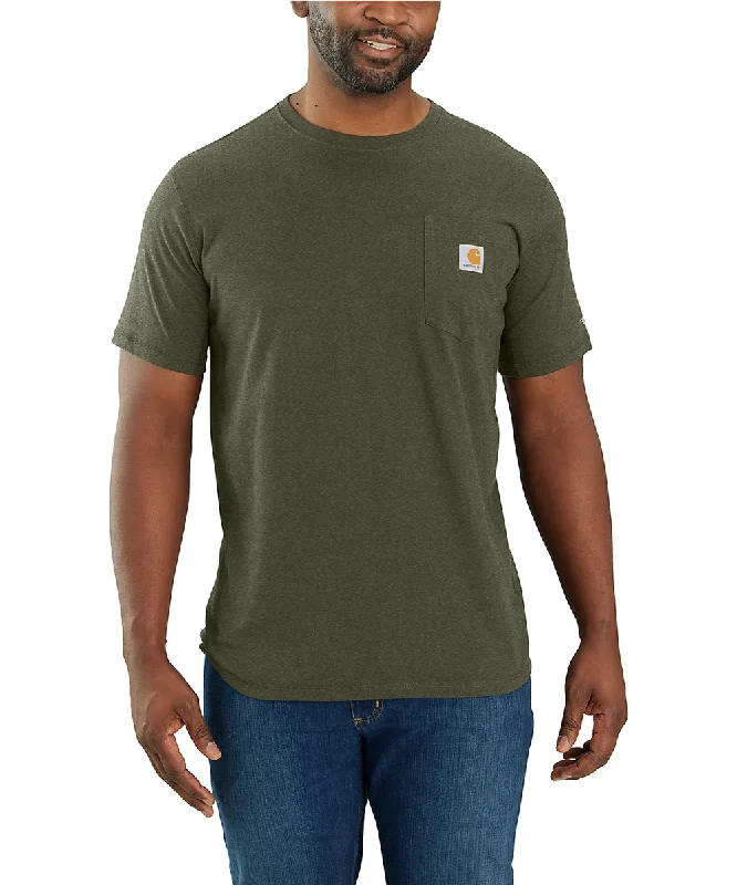 Carhartt Men's Force Short-Sleeve Pocket T-Shirt - Basil Heather