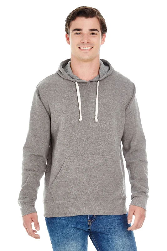 J America Mens Fleece Hooded Sweatshirt Hoodie w/ Pouch Pocket - Smoke Grey