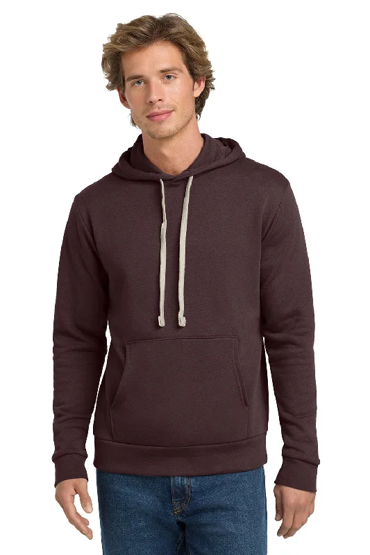 Next Level Mens Fleece Hooded Sweatshirt Hoodie w/ Pouch Pocket - Oxblood