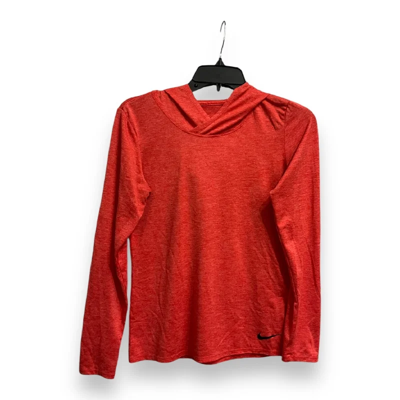 Athletic Top Long Sleeve Hoodie By Nike Apparel In Red, Size: Xs